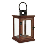 Large Square Decorative Wooden Hanging Lantern - Natural