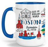 Boston Collage Souvenir Mug