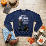Headless Horseman Sleepy Hollow Halloween Dark Sweatshirt, Dead and Breakfast Retro Sweater: Navy / M