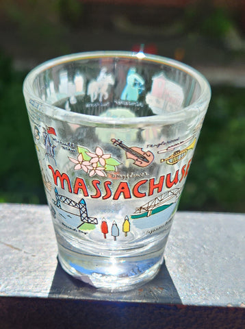 Massachusetts Collage Souvenir Shot Glass