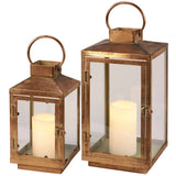 Old World Metal Lantern Set