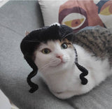 Blue Tricorn cat hat Pirate cat costume Catlover gift: Blue and Gold