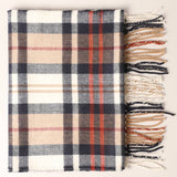 Cashmere Feel Plaid Pattern Scarf - Multiple-Pattern Print: ATW21001-CAMEL / ONE SIZE