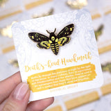 Death's-head Hawkmoth Enamel Pin