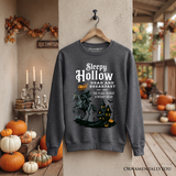 Headless Horseman Sleepy Hollow Halloween Dark Sweatshirt, Dead and Breakfast Retro Sweater: Navy / XL