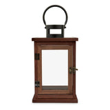 Large Square Decorative Wooden Hanging Lantern - Natural