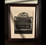 Grave "Rubbing" Screen Print: Edward Carter