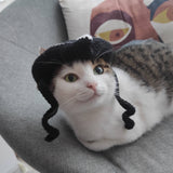 Black Tricorn cat hat Pirate cat costume Catlover gift