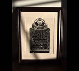 Grave "Rubbing" Screen Print: Edward Carter