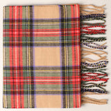 Cashmere Feel Plaid Pattern Scarf - Multiple-Pattern Print: ATW21001-CAMEL / ONE SIZE