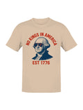 No Kings in America Men's T-shirt: Natural / 100% US Cotton / M
