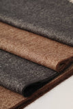 Herringbone Cashmere Feel Muffler Classic Scarf: ZDB101011-BLACK / One Size