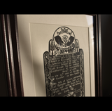 Grave "Rubbing" Screen Print: Edward Carter