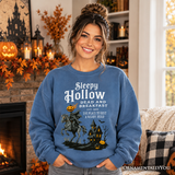 Headless Horseman Sleepy Hollow Halloween Dark Sweatshirt, Dead and Breakfast Retro Sweater: Navy / 2XL
