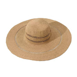 Trendy Wide Brim Foldable Floppy Straw Hat 8BK6HAT03: Khaki