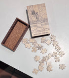 Paul Revere Statue Wooden Puzzle Box