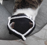 Blue Tricorn cat hat Pirate cat costume Catlover gift: Blue and Gold