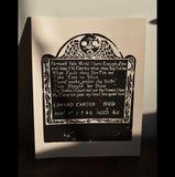 Grave "Rubbing" Screen Print: Edward Carter
