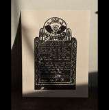 Grave "Rubbing" Screen Print: Edward Carter