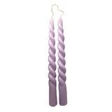 Twisted Taper Candles, 2/bag, 12 bags per carton: 19 Wine Red