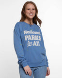 National Parks for All Unisex Sweatshirt: Elemental Blue / L