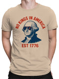 No Kings in America Men's T-shirt: Natural / 100% US Cotton / XL
