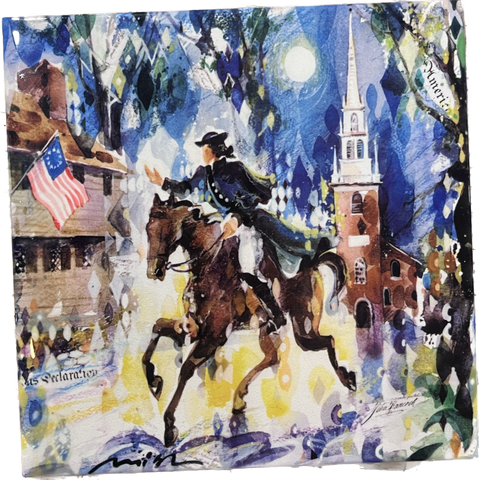 Revere's Ride Watercolor Tile