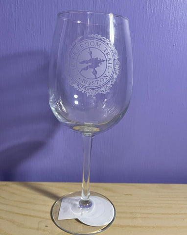 Freedom Trail Medallion Wine Glass