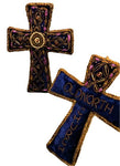 Blue & Purple Cross Ornament