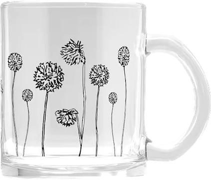 Dandelion Glass  Mug
