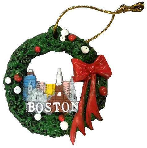 Boston Sites Wreath Ornament